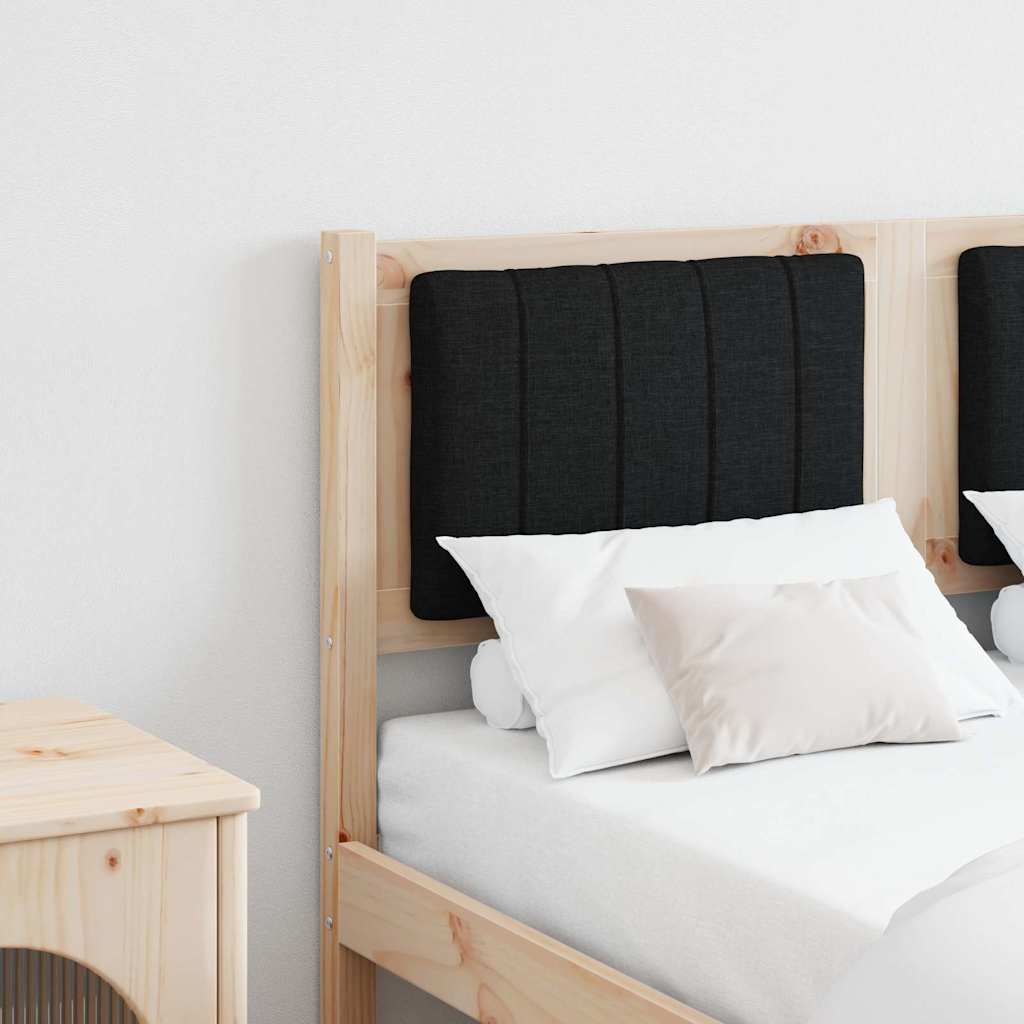 Polsterdatud voodiots Pruun 120 cm Tugev männipuit ja kangas