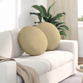 Istumispatjad 2 pcs Hall roheline Ø 50 cm Korter kangas