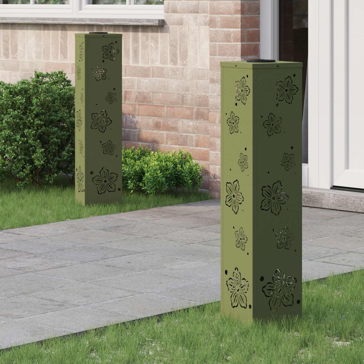 Päikese LED käigutee tuli 2 pcs Küpset roheline