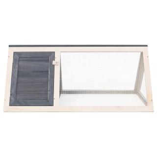 Клетка для кролика, серая, деревянная