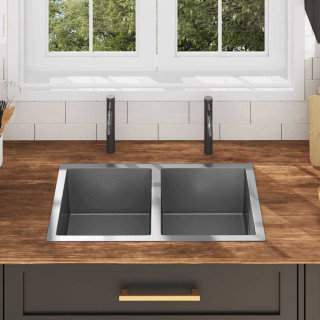 käsitsi valmistatud köögivalamu, roostevabast terasest