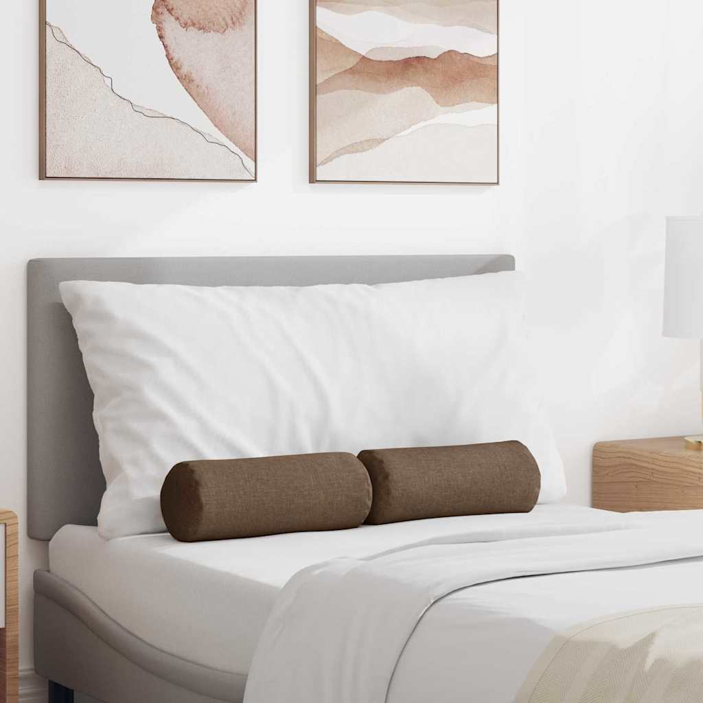 Padjad 2 pcs Pruun Ø 15 x 40 cm kangas