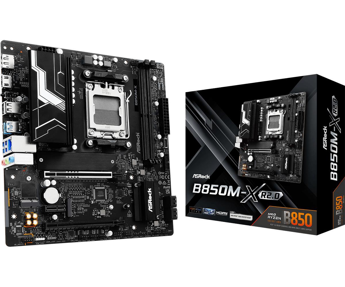 Mainboard|ASROCK|AMD B850|SAM5|Micro-ATX|Memory DDR5|Memory slots 2|B850M-XR2.0