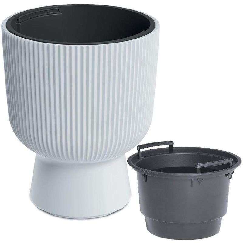 MILLY FLOWER POT ON LEG DIAMETER 24 CM WHITE