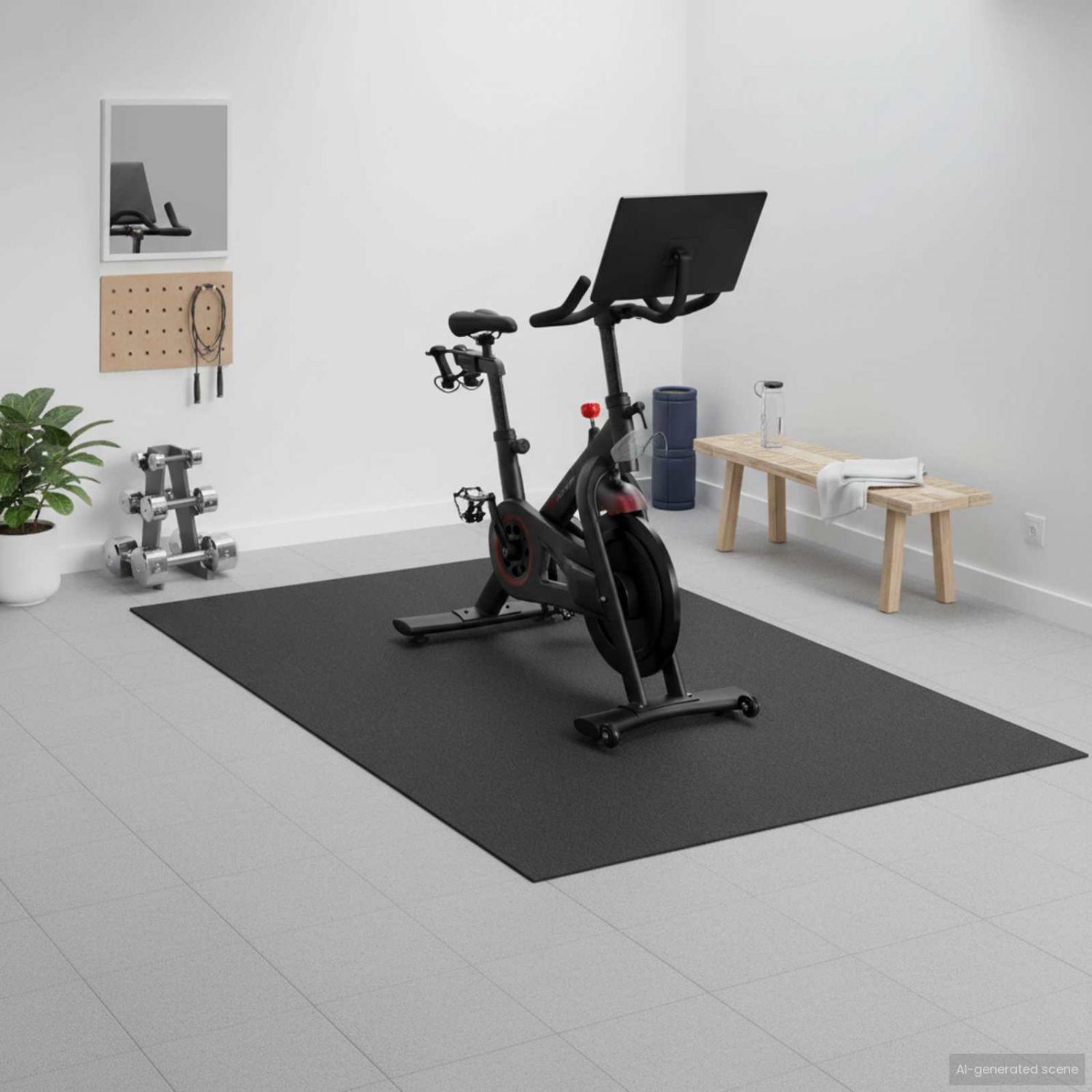 Spordi kaitsemat Must 243 x 152 x 0,6 cm PVC