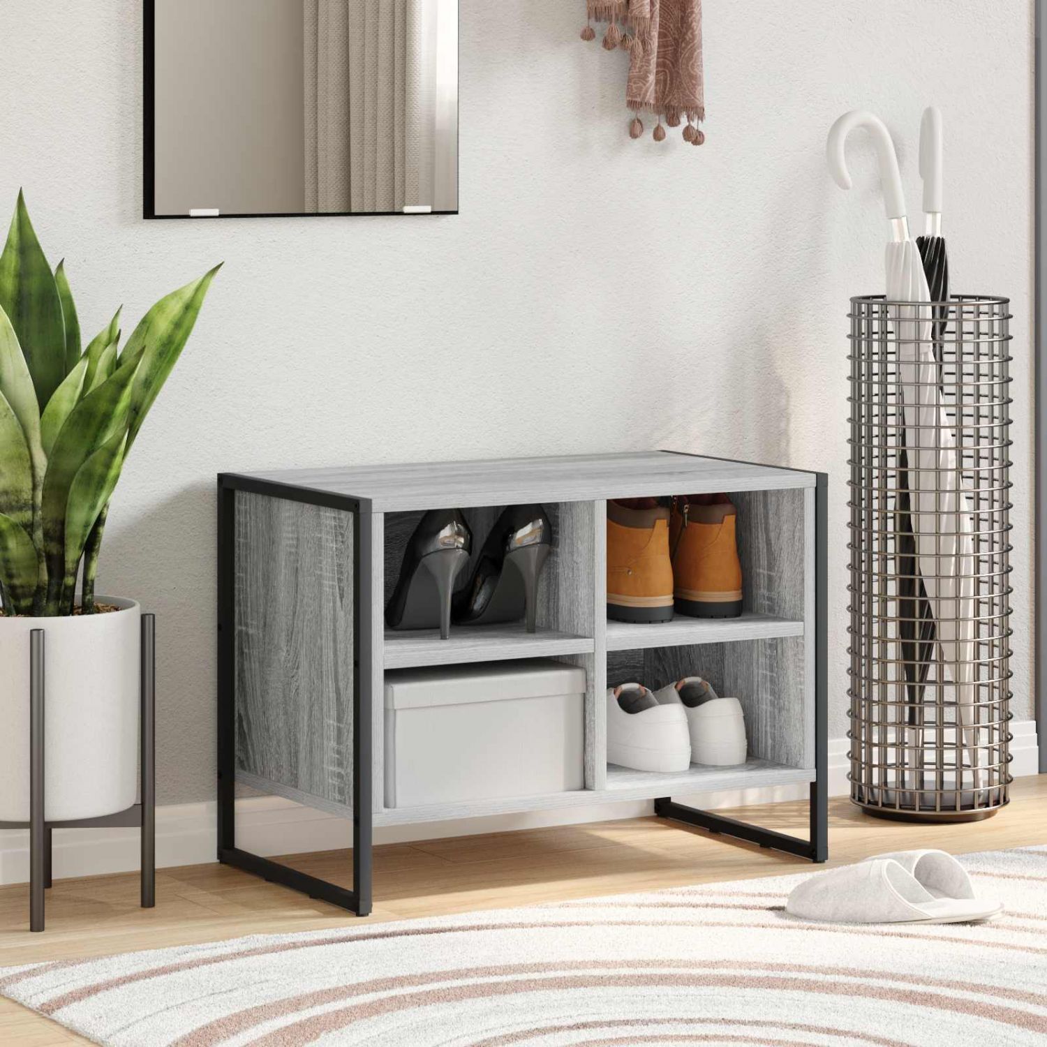 Kinga kapp ladustamisega Hall Sonoma 60 x 35 x 44 cm Tehispuit