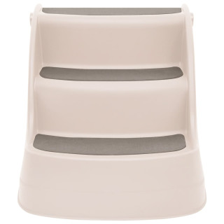 kokkupandav 3 astmega koeratrepp, kreemjas, 50x38x38 cm, plast