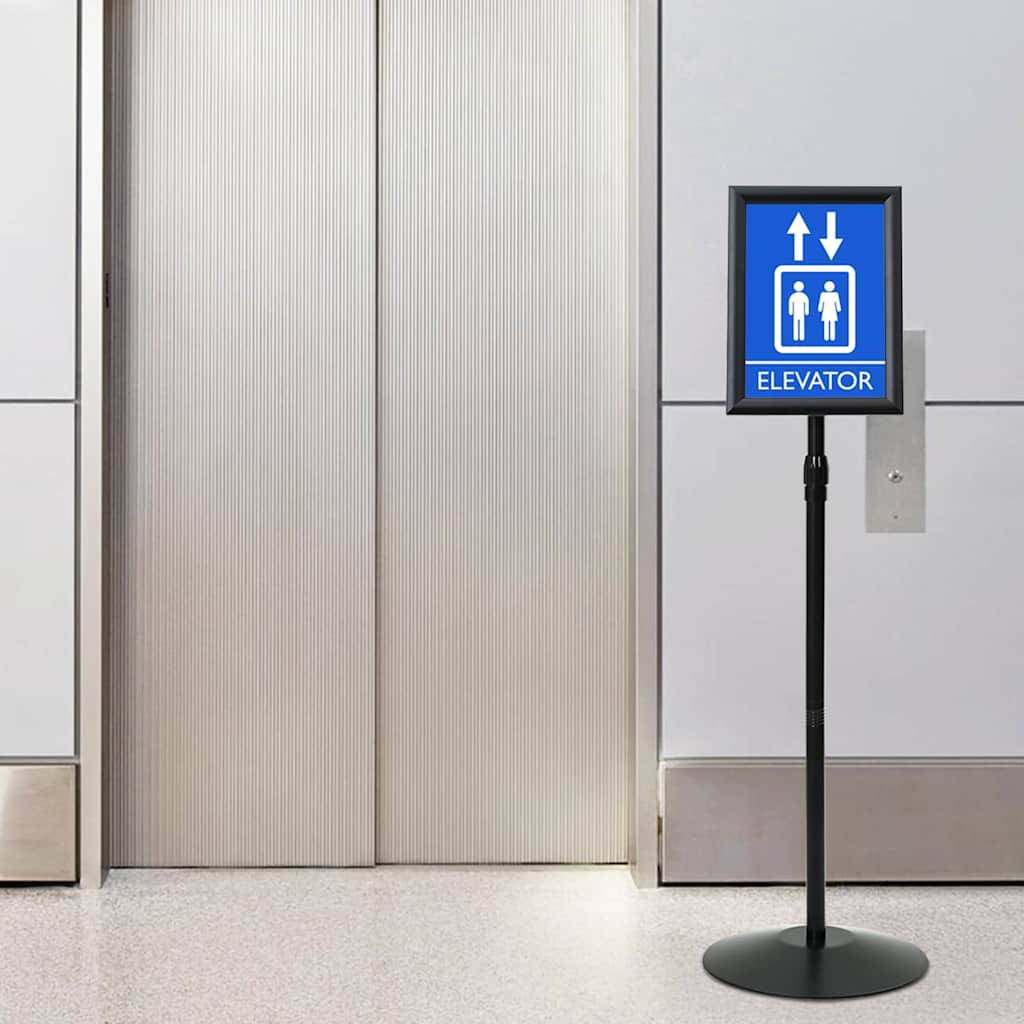 Pjedestaali plakati tugi Must a4 Alumiinium ja PVC