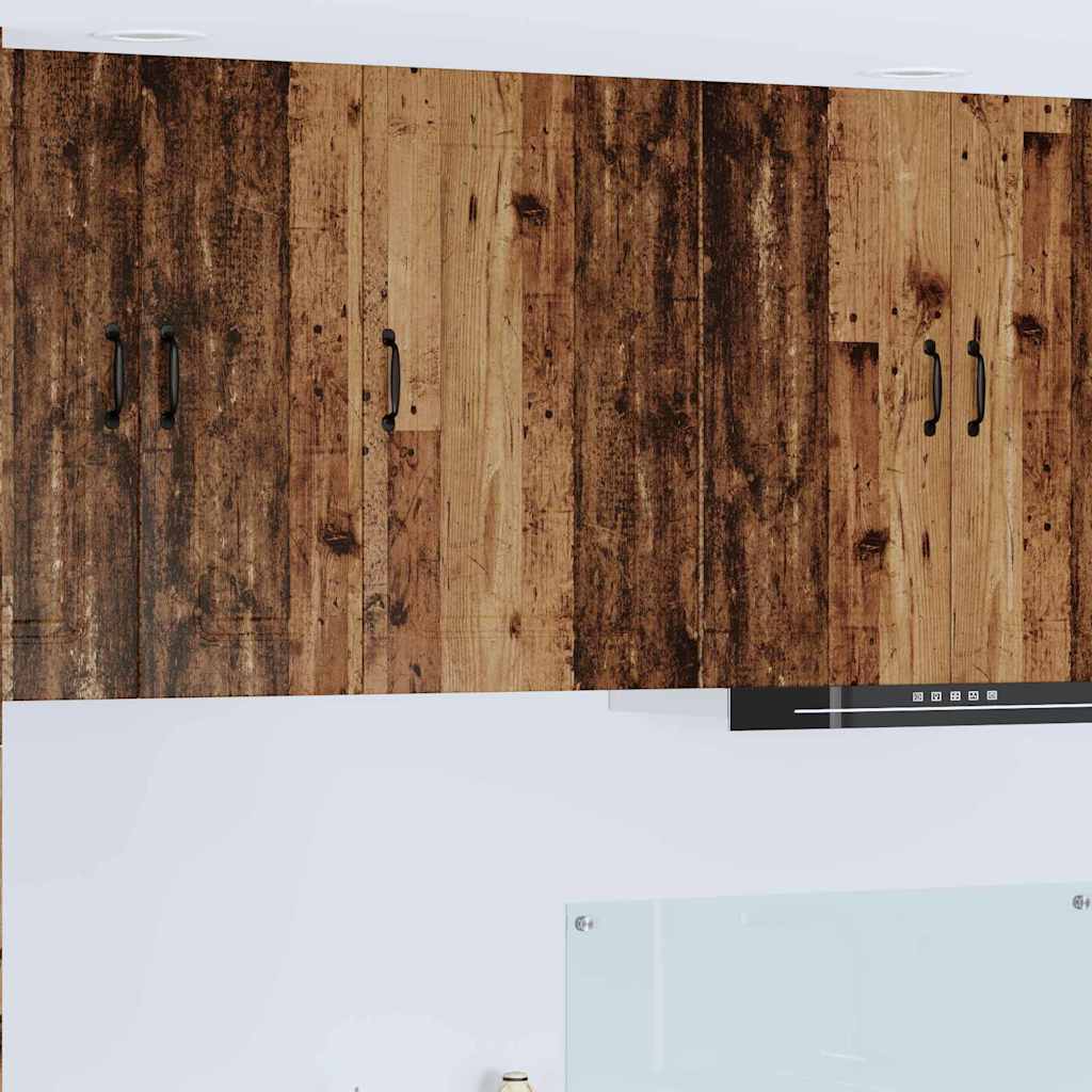 Seinakapp kööki riiuliga Vana puit 50 x 31 x 80 cm Tehispuit