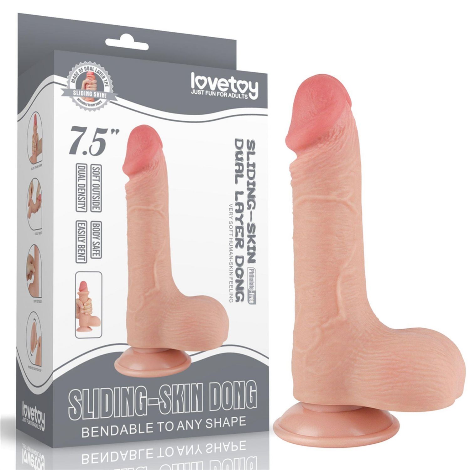7.5 libiseva nahaga kahekihiline dildo