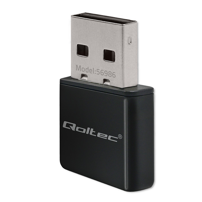 Qoltec Wireless Ultra High Speed Mini Adapter NANO WiFi | Standard N | USB 2.0 | 300Mbps