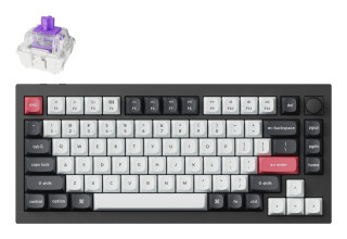 Keychron Q1 HE RGB Aluminum - US Layout - Hot-Swappable Gateron 2.0 Magnetic Nebula Switch Carbon Black Wireless Keyboard