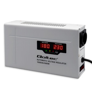 Qoltec Automatic Voltage Stabilizer AVR 1000VA 3% | Compact | Toroidal transformer