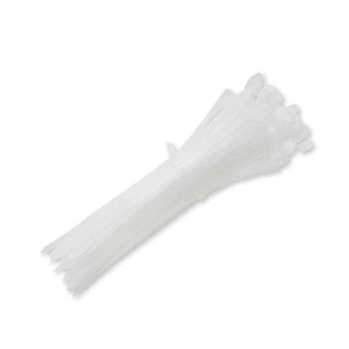 Qoltec Self-locking cable tie | 4.8*160 mm | 100 pcs. | Nylon66 | UV | White