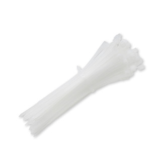 Qoltec Self-locking cable tie | 4.8*160 mm | 100 pcs. | Nylon66 | UV | White