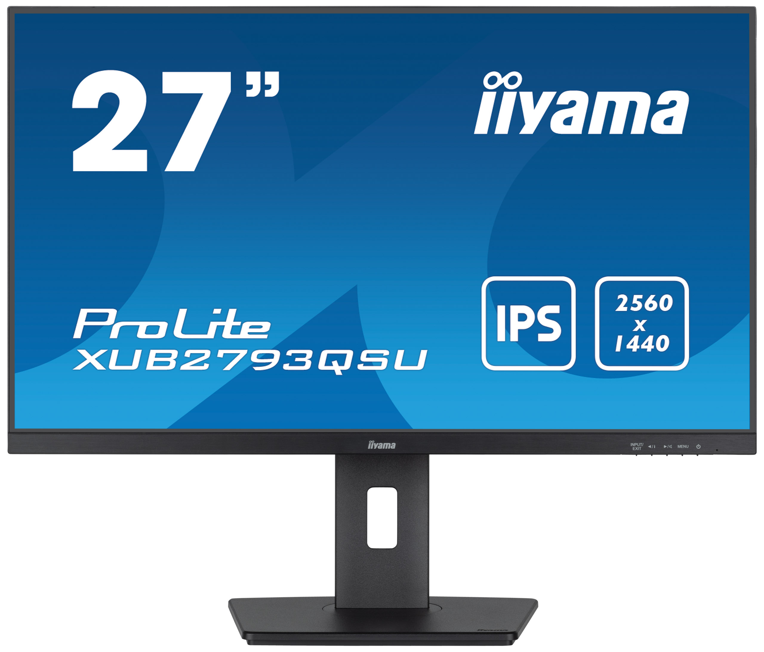 iiyama 27 IPS-panel, 2560x1440@100Hz QHD,1ms, 15cm Height Adj. Stand, 300nits,HDMI, DP, Speakers, USB 2x3.2
