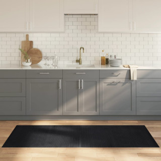 vaip, ristkülikukujuline, must, 80 x 200 cm, bambus