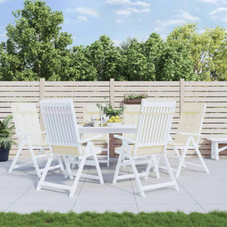 Подушки на стулья с высокой спинкой 6 шт, кремовые, ткань Оксфорд