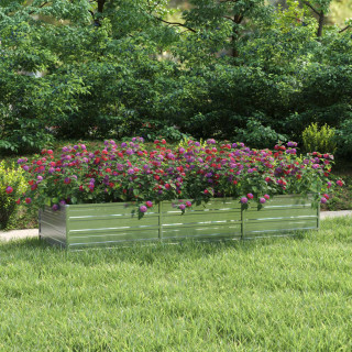 Ящик для кровати, 240 x 80 x 45 см, оцинкованная сталь, серебристый