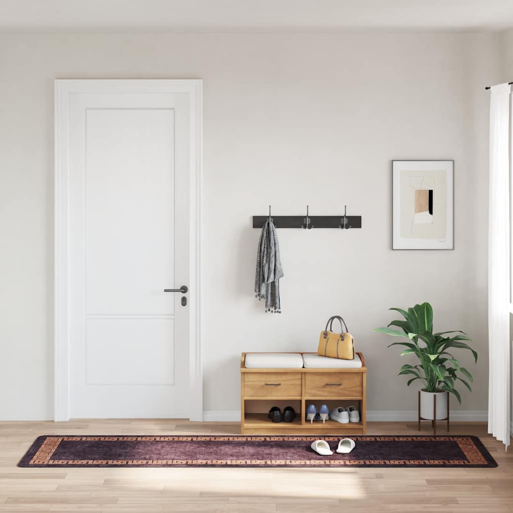 vaip, pestav, 80 x 300 cm, must ja kuldne, libisemisvastane