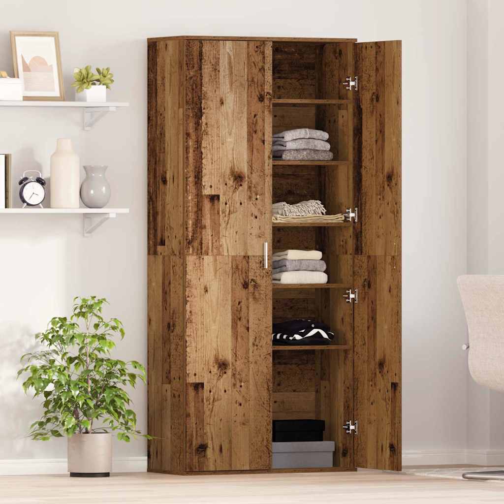 Высокий шкаф Vana puit 80x35x180 см из искусственного дерева