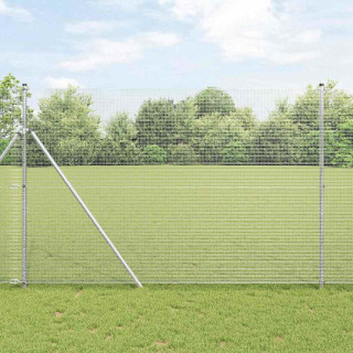 Aed koos postidega Hõbedane 1.5 x 25 m Teras