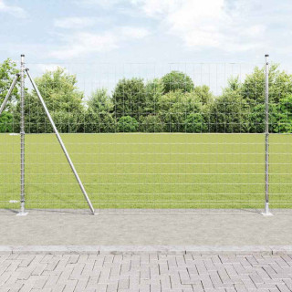 Aed koos postidega Hõbedane 1.5 x 10 m Teras