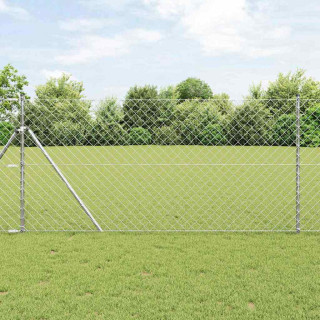 Ahela link aed postidega Hõbedane 1.2 x 25 m Teras