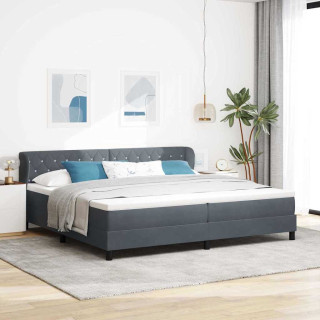 Box Spring Voodi koos Madratsiga Tumehall 80x200 cm Samet peaga
