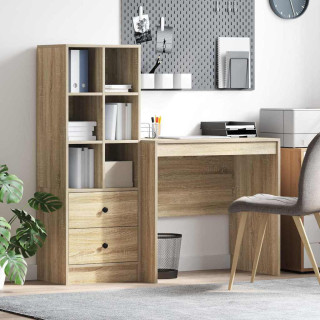 Laud koos hoiuruumiga 2 pcs Sonoma tamm 90 x 50 x 76 cm