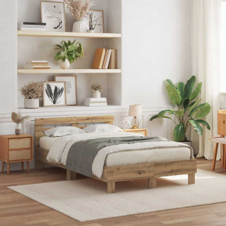 Voodi raam peaga käsitöötamm 120 x 190 cm Tehispuit