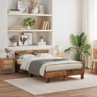 Voodi raam peaga Vana puit 120 x 190 cm Tehispuit