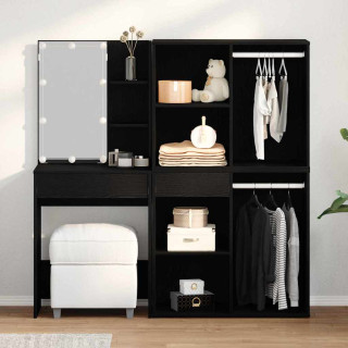 LED tualettlaud kahe kapiga, must tamm, tehispuit