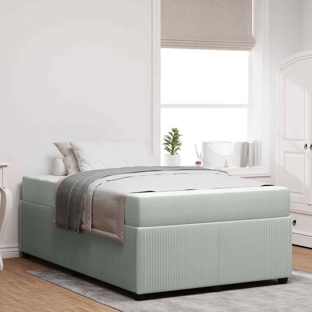 Voodiraam madratsiga madratsiga Helehall 120 x 190 cm Samet