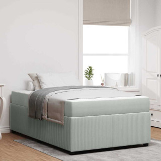 Voodiraam madratsiga madratsiga Helehall 120 x 190 cm Samet