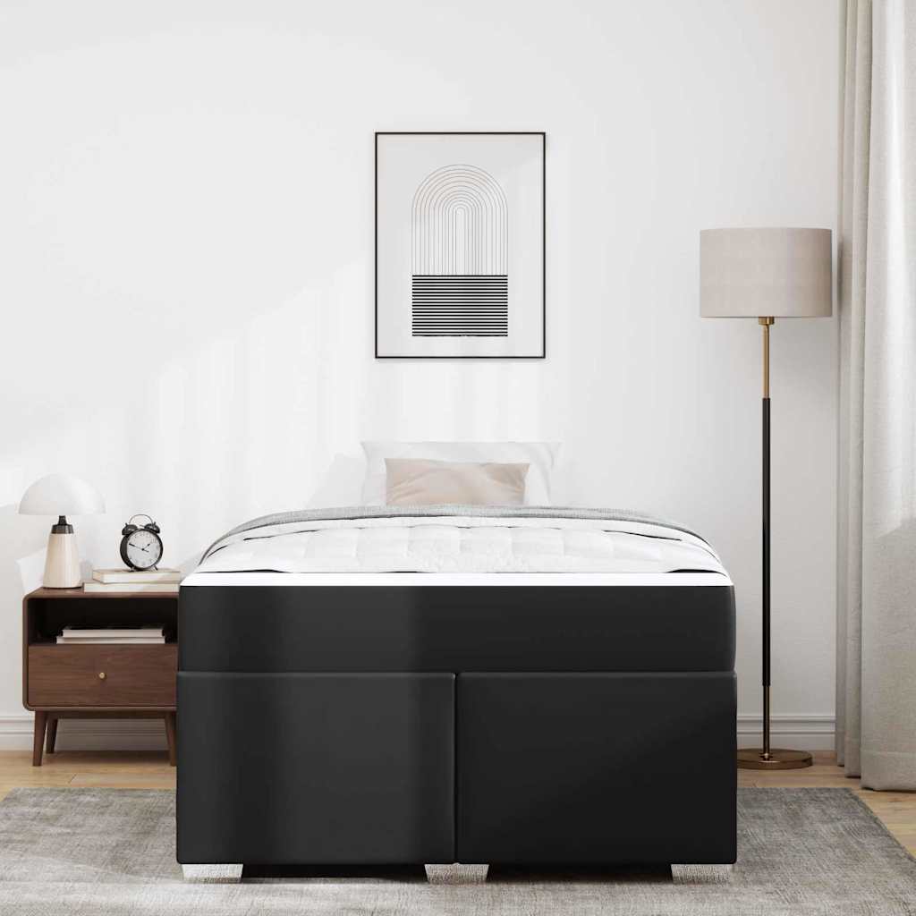 Voodi raam Must 120 x 200 cm Kunstnahk