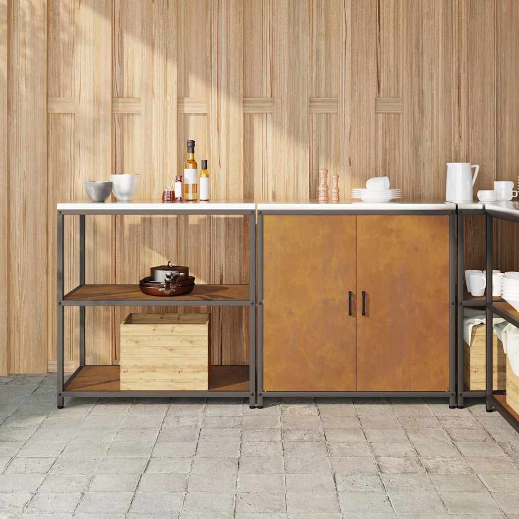 Köögivarustus 2 pcs Rooste 180 x 50 x 92 cm Kulunud teras