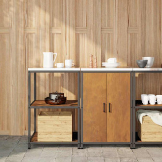 Köögivarustus, 2 tk, roostevärvi kulunud teras, 120 x 50 x 92 cm