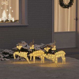 LED Puhlid 4 pcs Kuldne 45 x 19 x 65 cm kangas