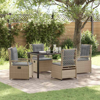 Aia söögilaudade komplekt 5 pcs Beež polürotang