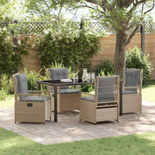 Aia söögilaudade komplekt 5 pcs Beež polürotang