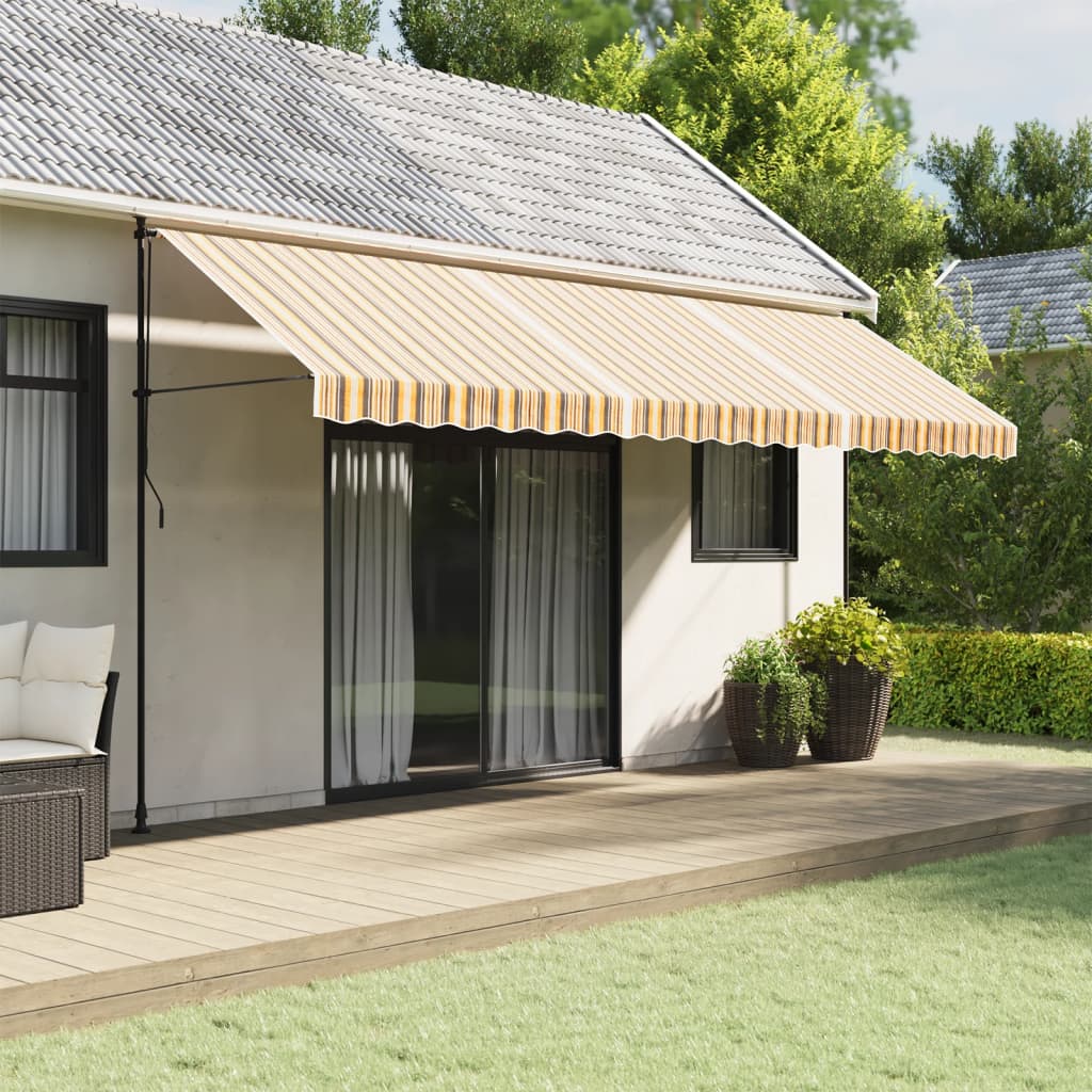 varikatuse asenduskangas, mitmevärviline, triibuline, 5x3 m