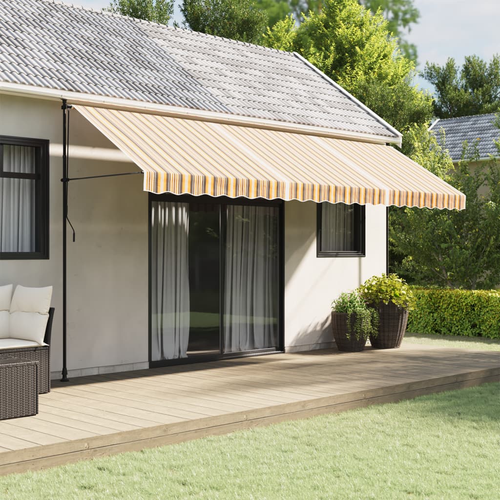 varikatuse asenduskangas, mitmevärviline, triibuline, 5x3,5 m