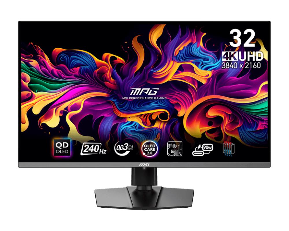 Monitor|MSI|31.5|Gaming/4K|Panel QD-OLED|3840x2160|16:9|Matte|0.03 ms|Swivel|Pivot|Height adjustable|Tilt|Colour Black|MPG321URXQD-OLED