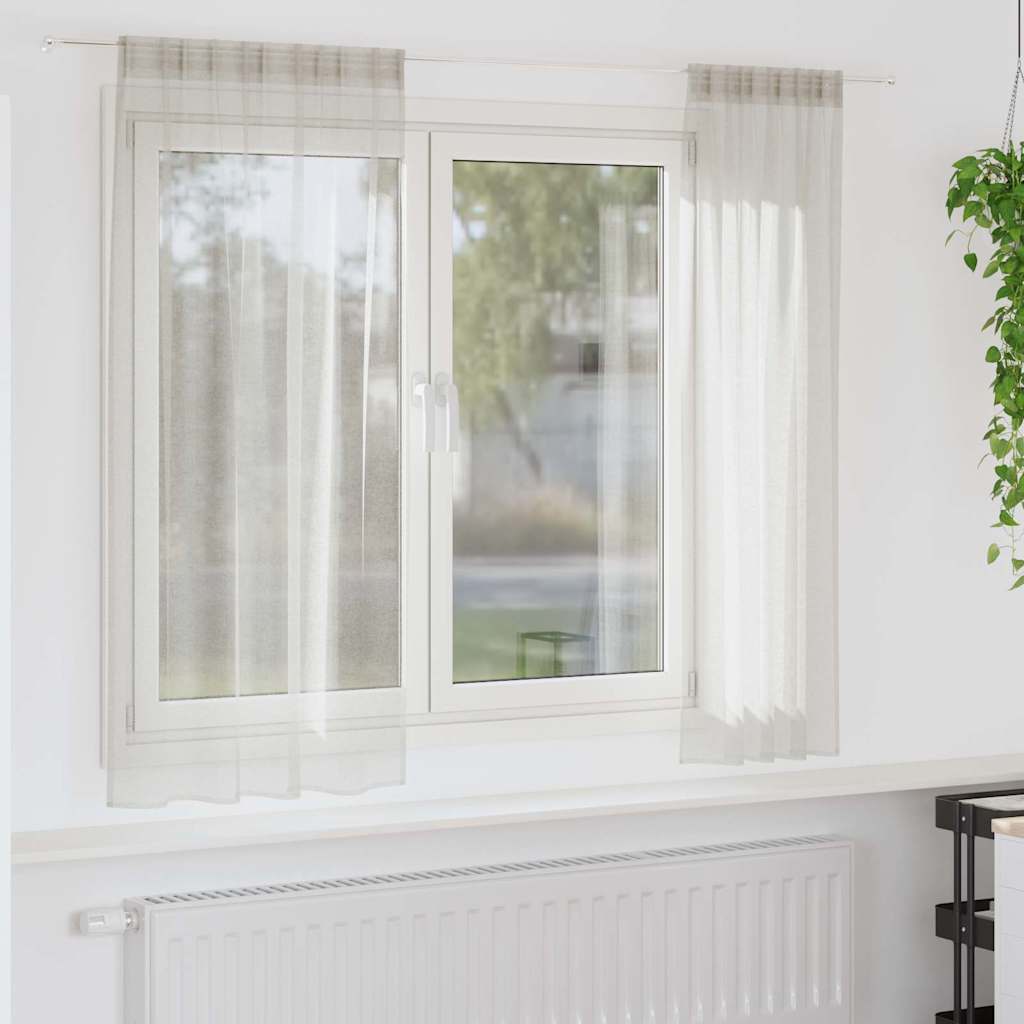 Kardinaid kardinatega 2 pcs cream 140x175cm Polüester