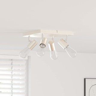 Потолочный светильник с 4 регулируемыми направлениями, матовый никель, E27