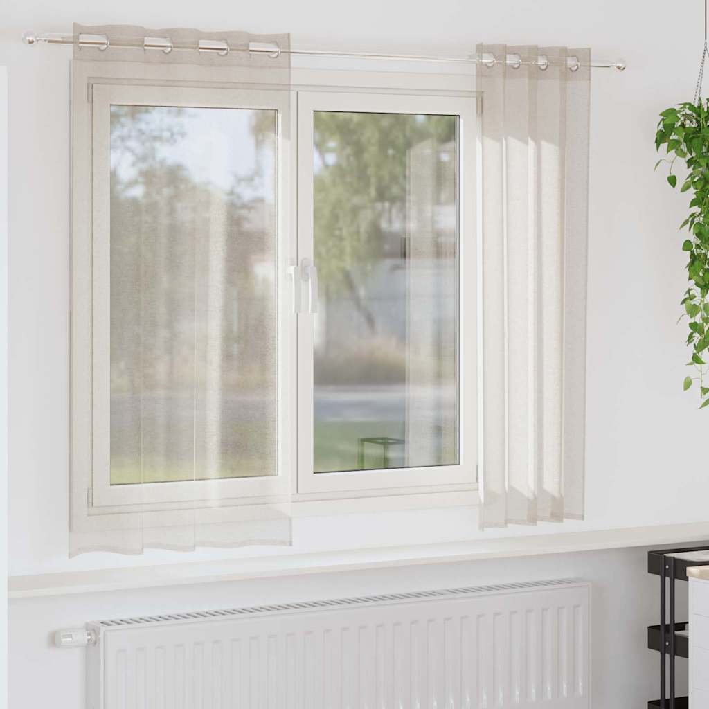 Kardinaid kardinatega 2 pcs Liivakarva 140x175cm Polüester