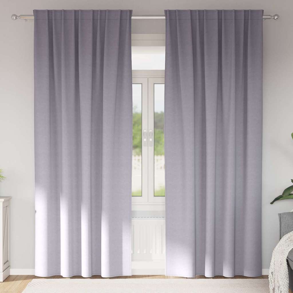 Kardinaid kardinatega 2 pcs Metallhall 225x140cm Polüester