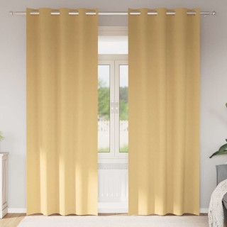 Kardinaid kardinatega 2 pcs Beež 245x140cm Polüester