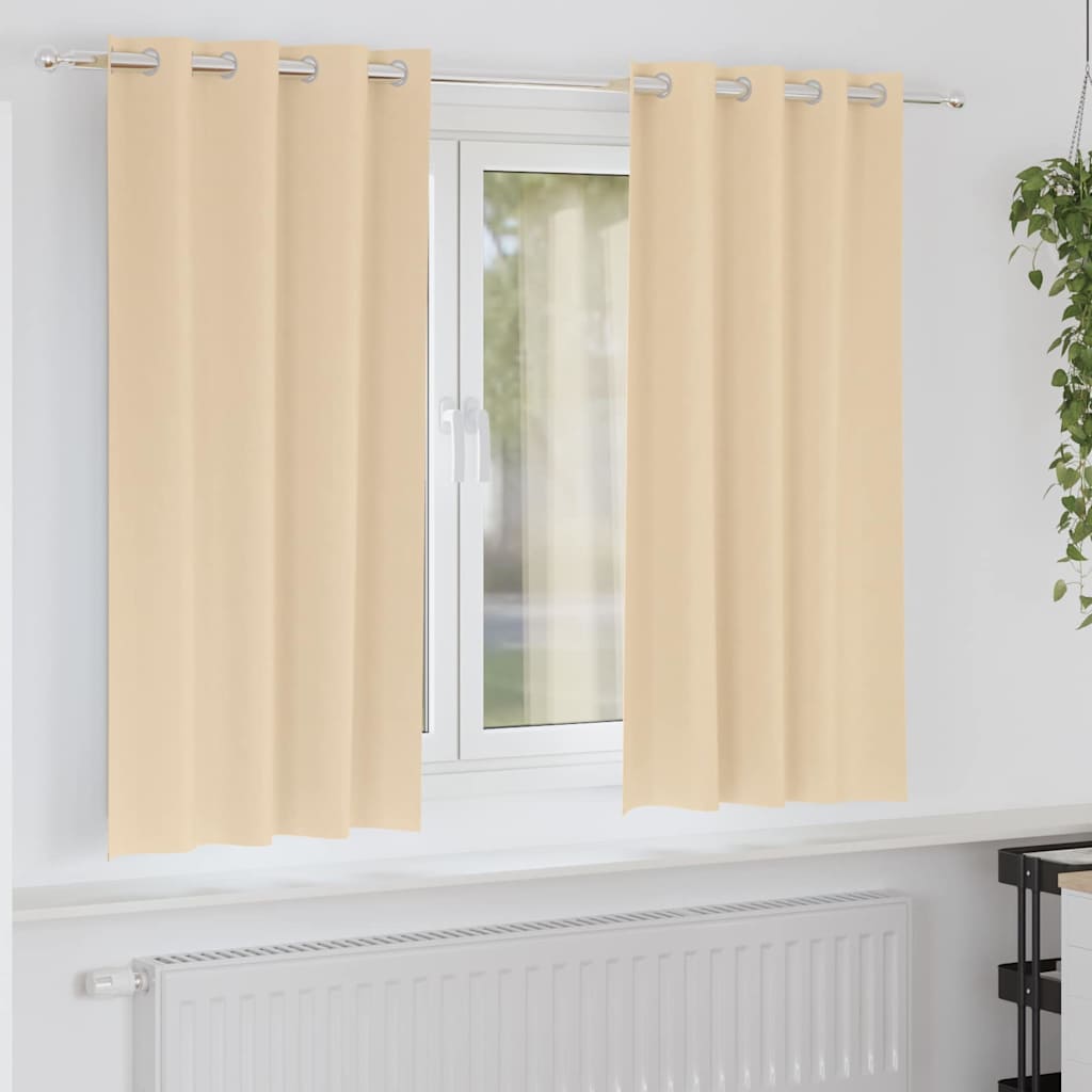 Kardinaid kardinatega 2 pcs cream 175x140cm Polüester